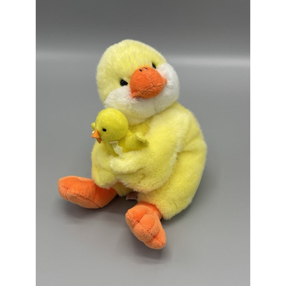 Mom And Me Duck W/ Baby Duckling Plush by Russ Berrie 8” Stuffed Animal RARE